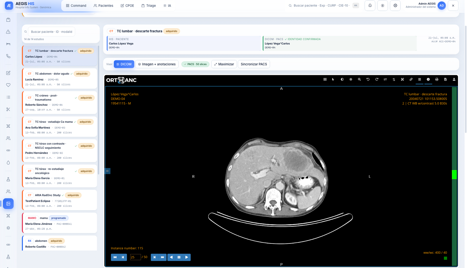 Visor DICOM/PACS con Orthanc