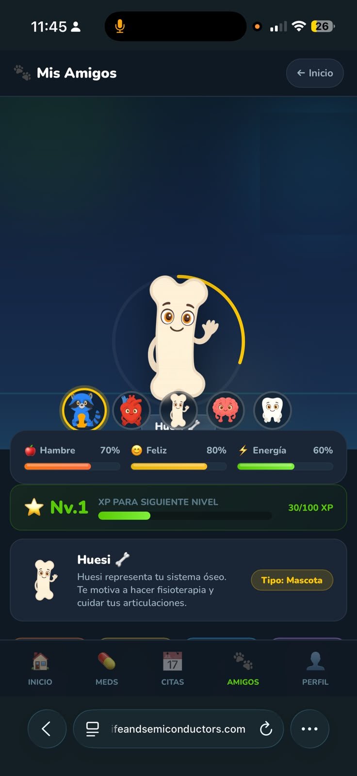 Red de apoyo y amigos en RocoHealth