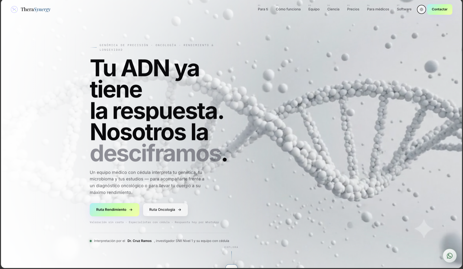 Plataforma genómica TheraSynergy diseñada por LASEM