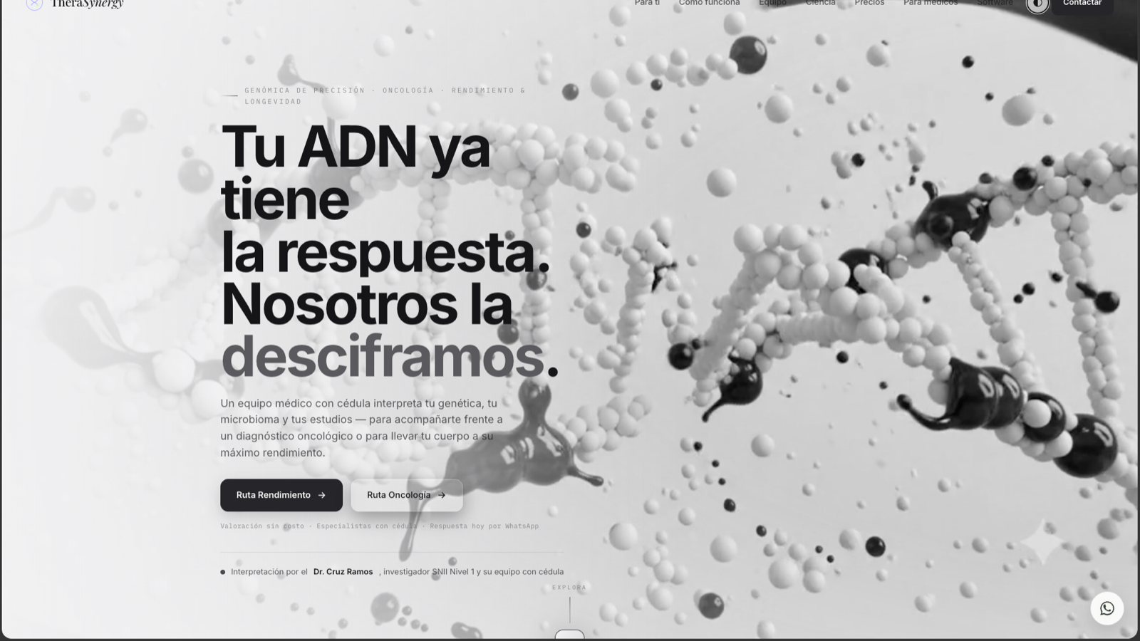 TheraSynergy — reporte de sinergia en modo claro